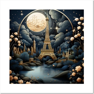Paris in Moonlight Posters and Art